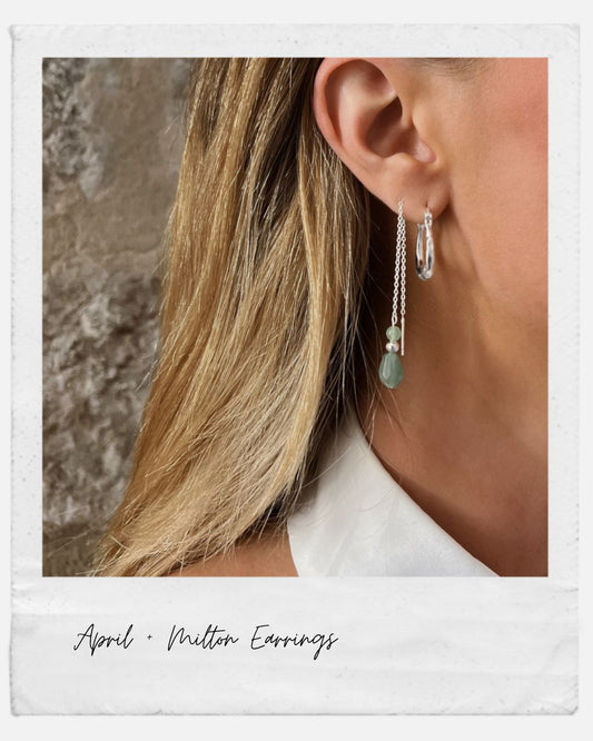 April Silver Earrings