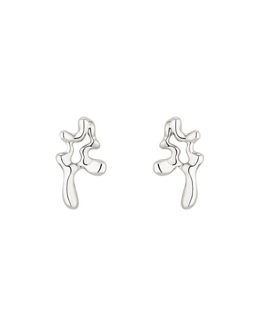 Loxxey Small Silver Earrings
