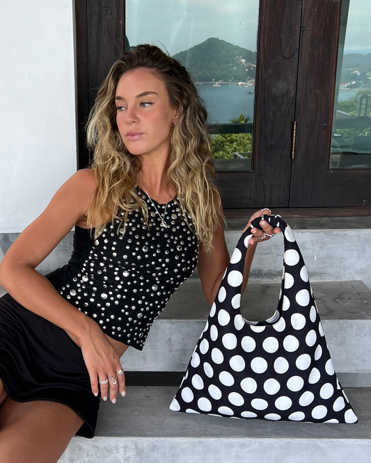 Polka Black Handbag