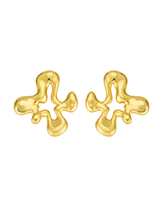 Petal Large Gold Earrings