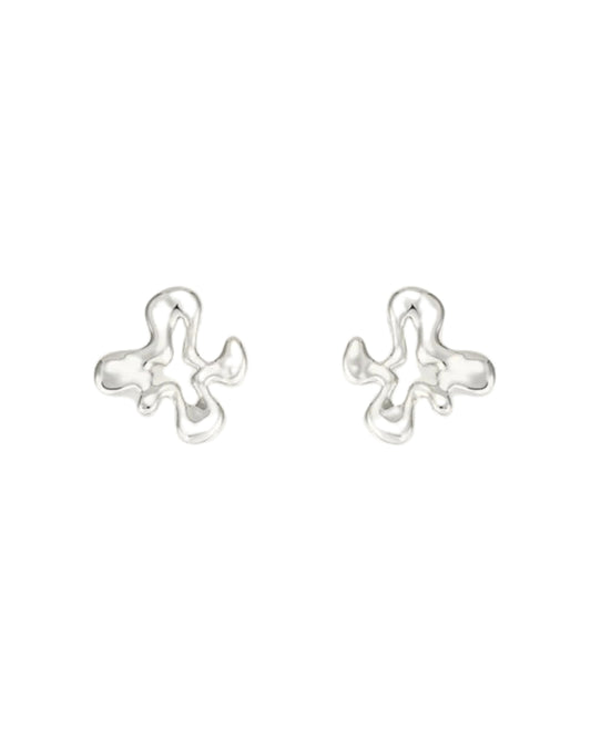 Petal Small Silver Earrings