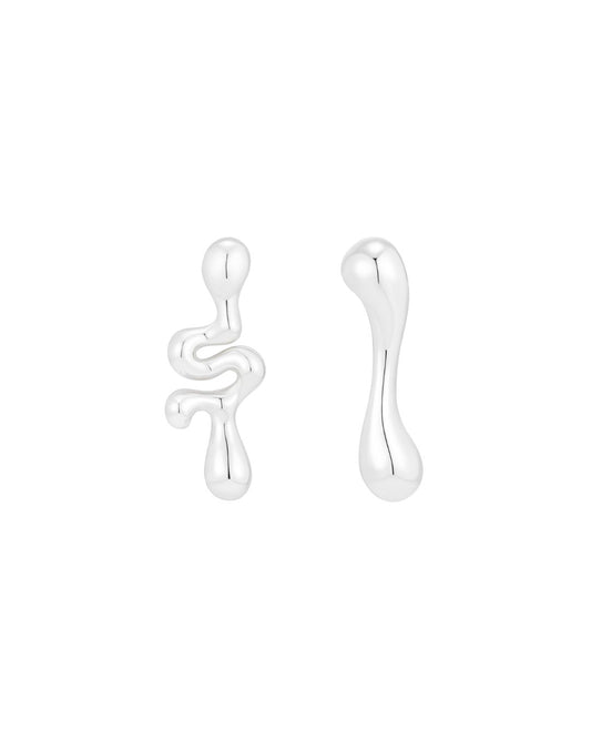 Melty Silver Earrings