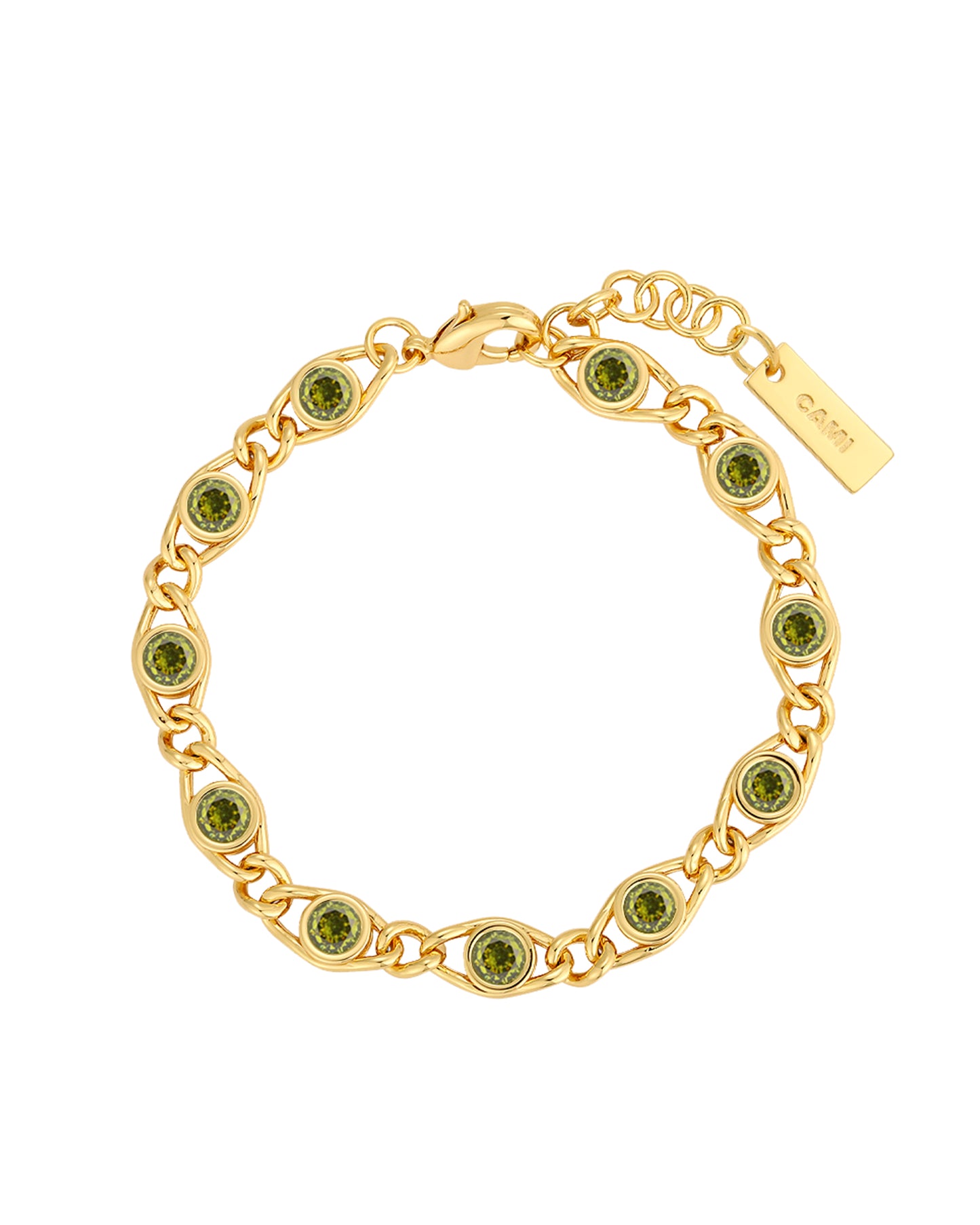 Coralie Peridot Gold Bracelet