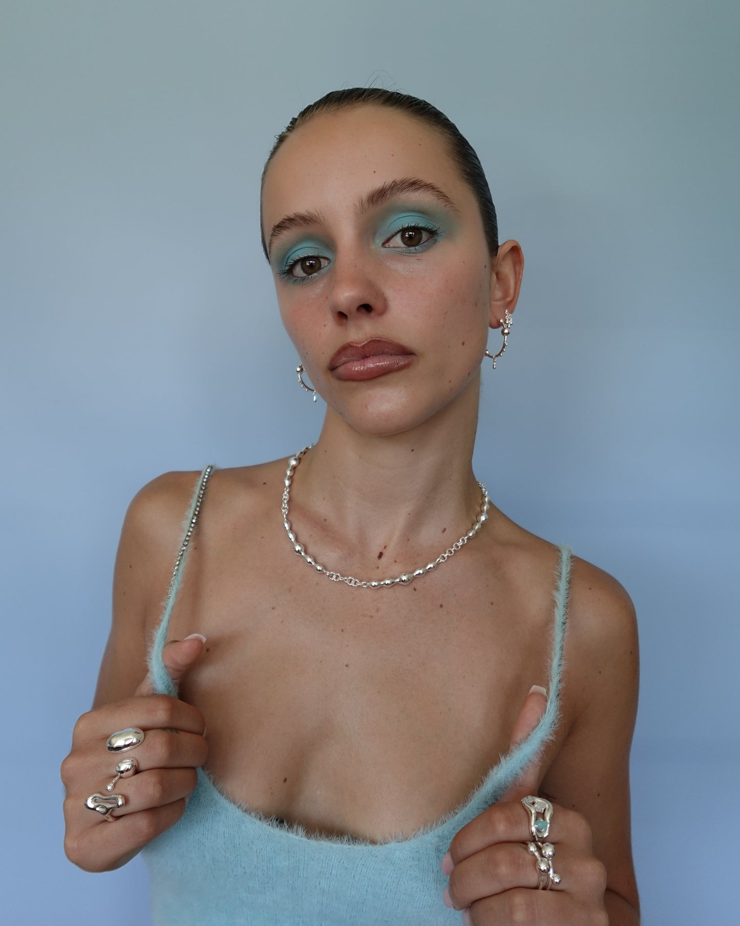 Glossy Silver Necklace