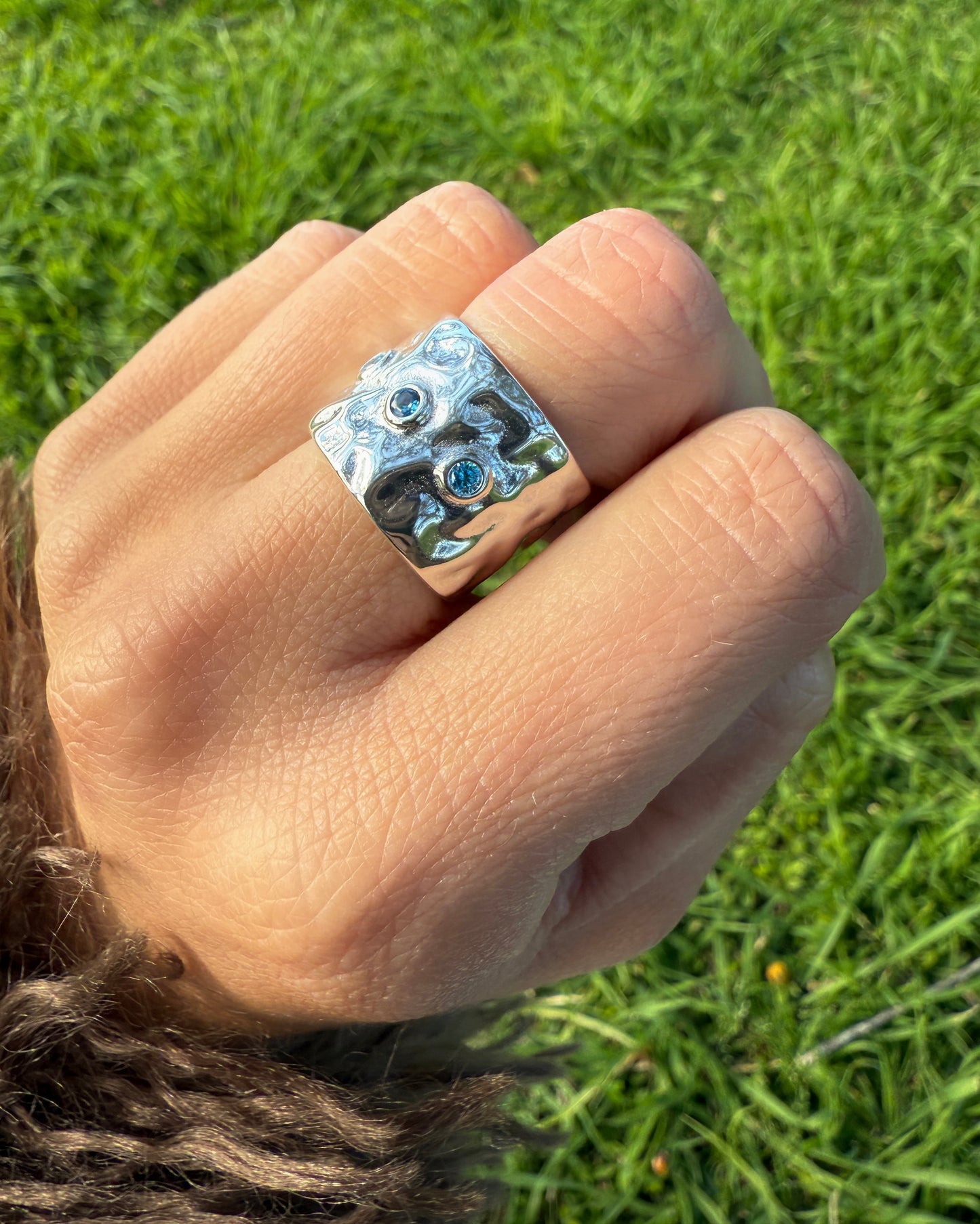 Bloop Silver Ring