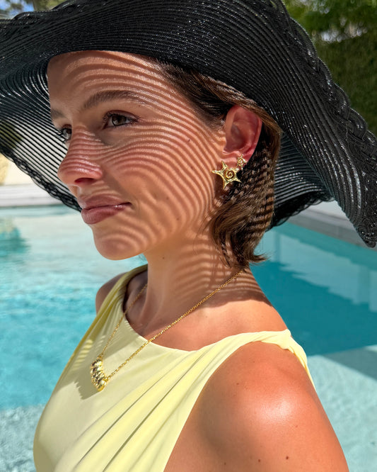 Burst Large Gold Earrings