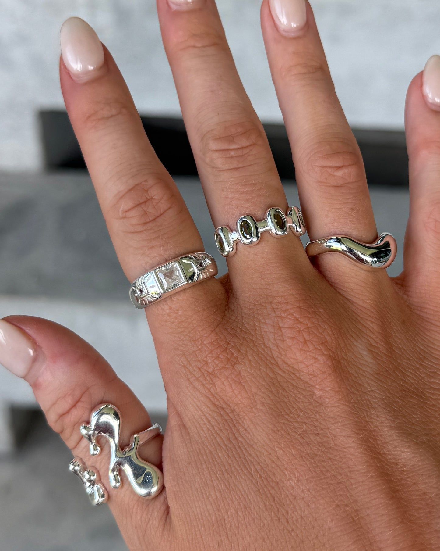 Saffy Silver Ring