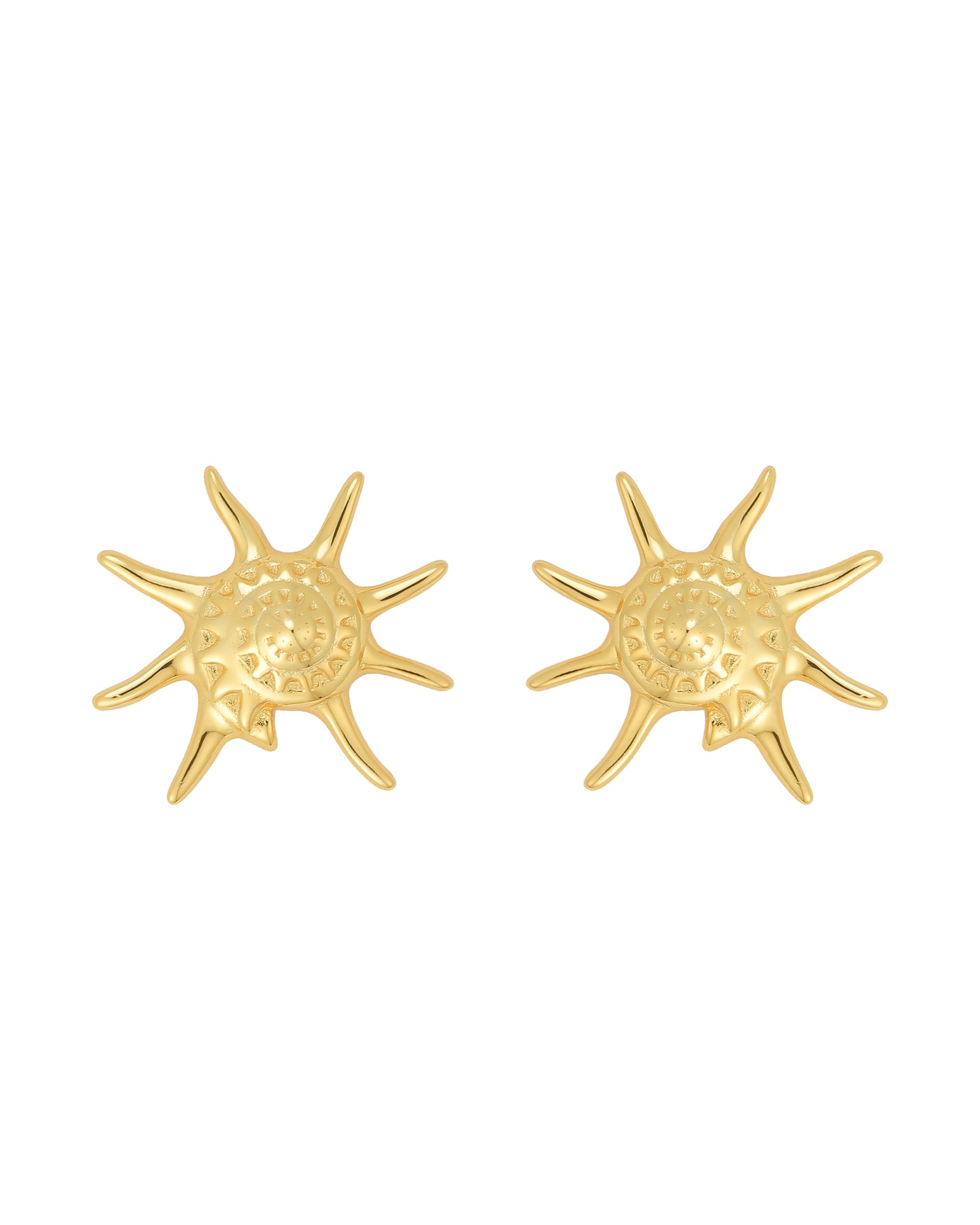 Whelk Large Gold Earrings