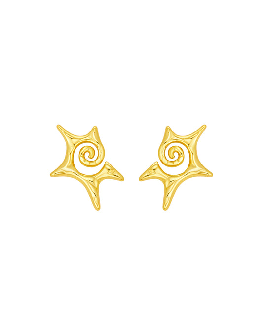 Burst Small Gold Earrings