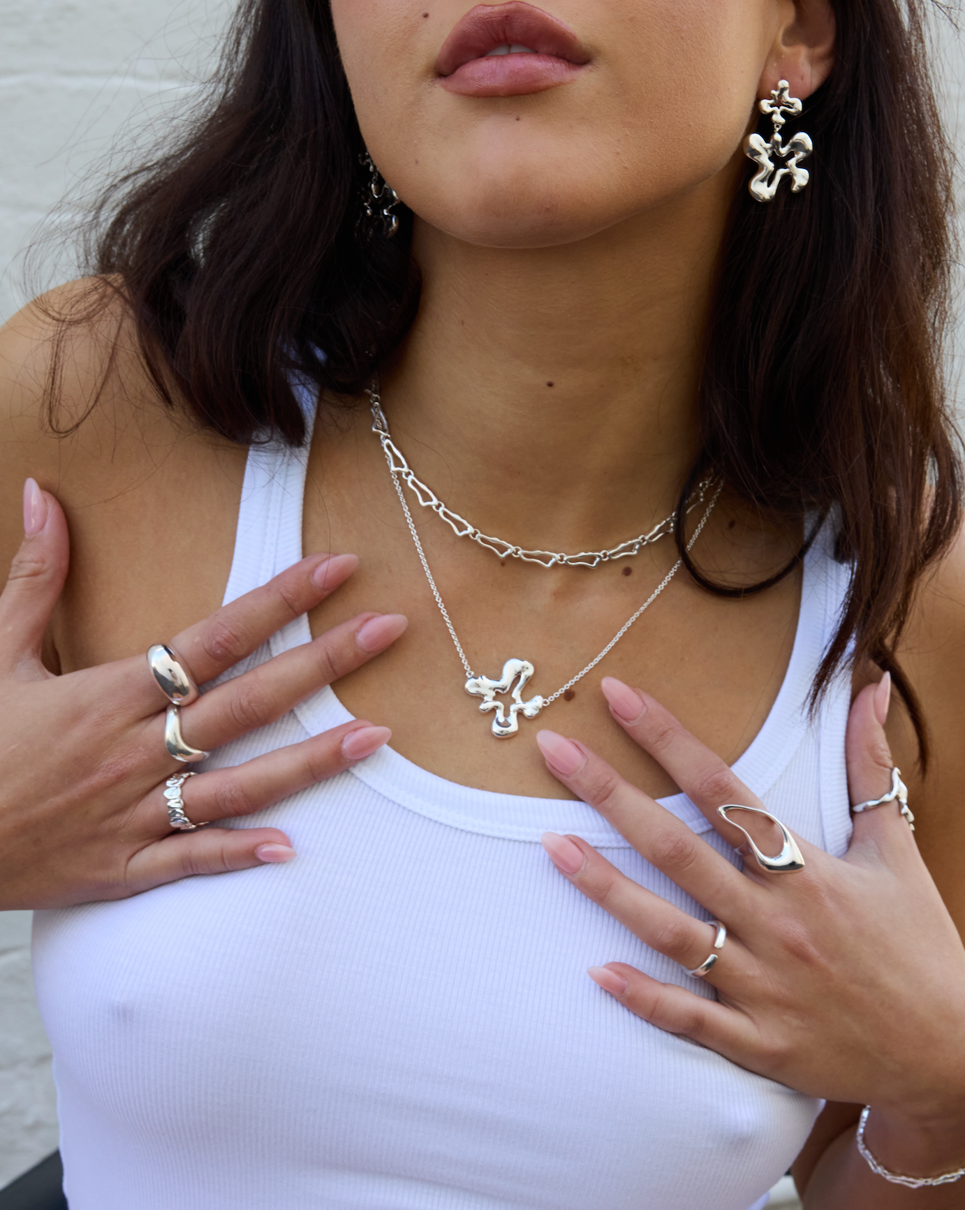 Petal Silver Necklace