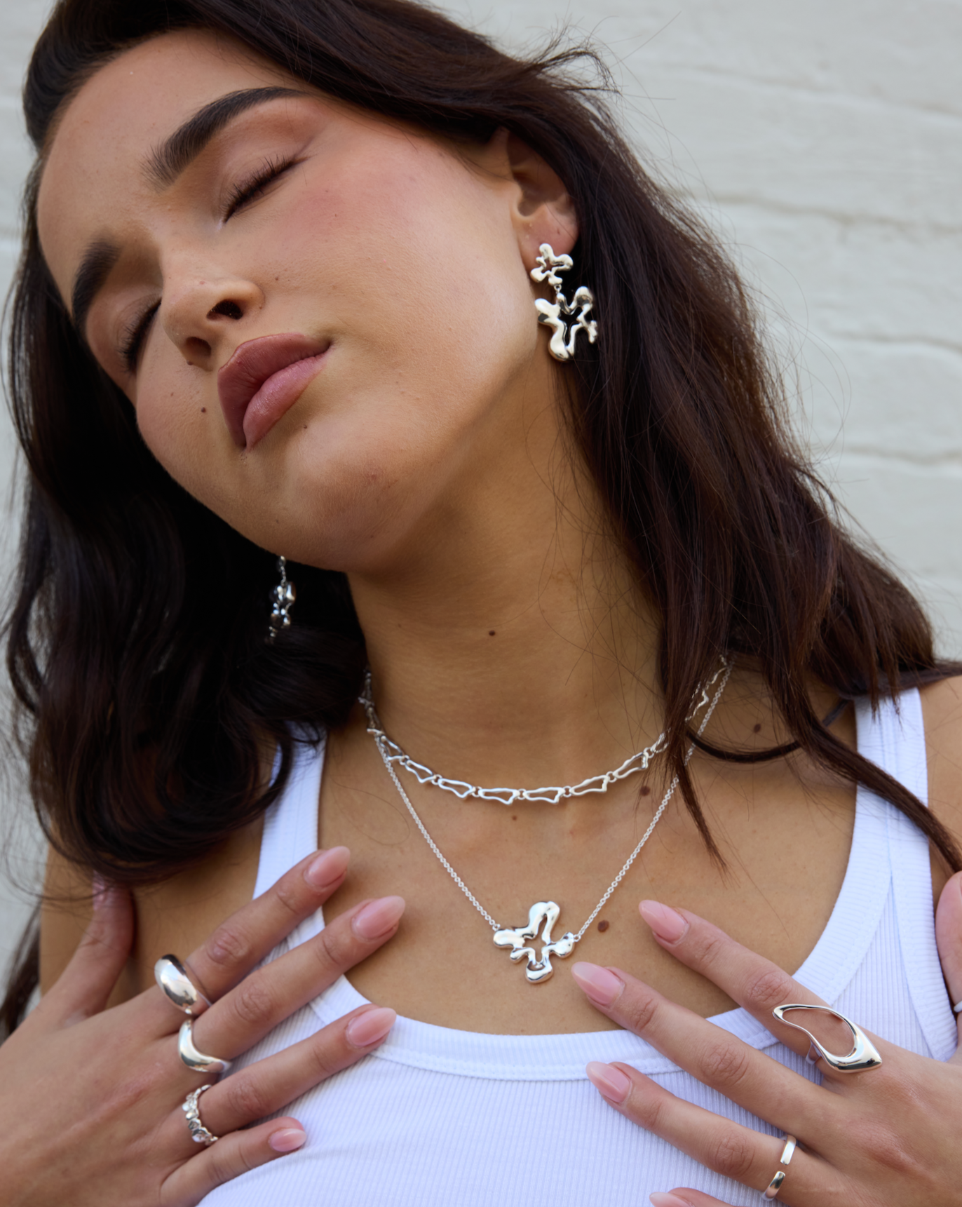 Petal Silver Necklace