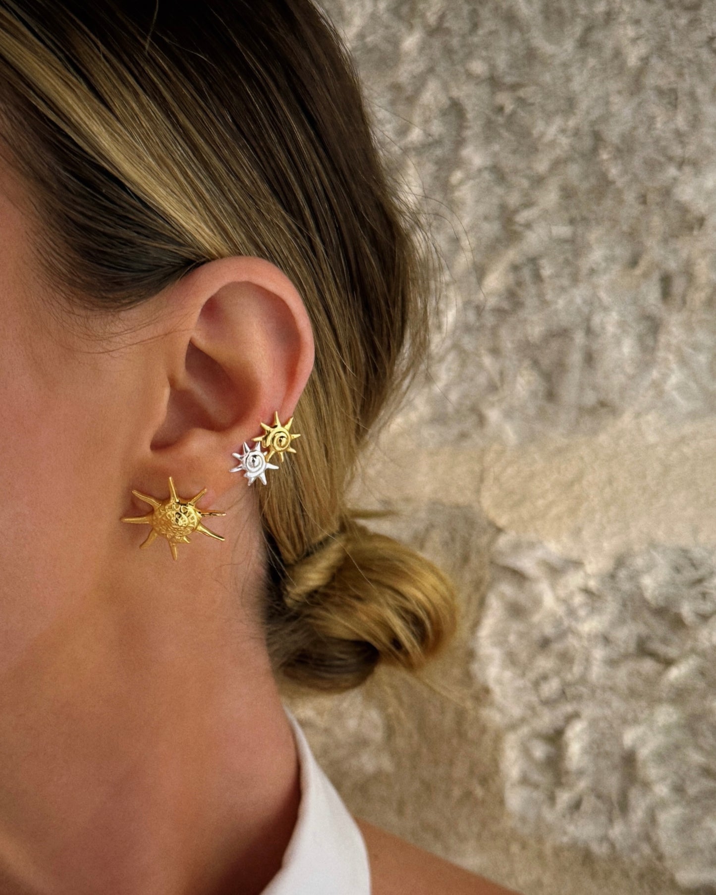 Whelk Small Silver Earrings
