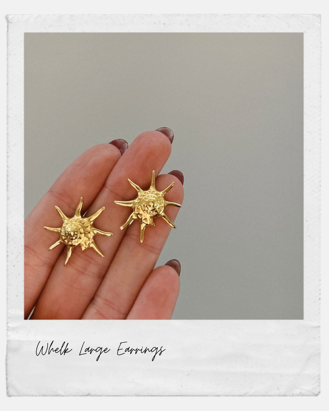 Whelk Large Gold Earrings