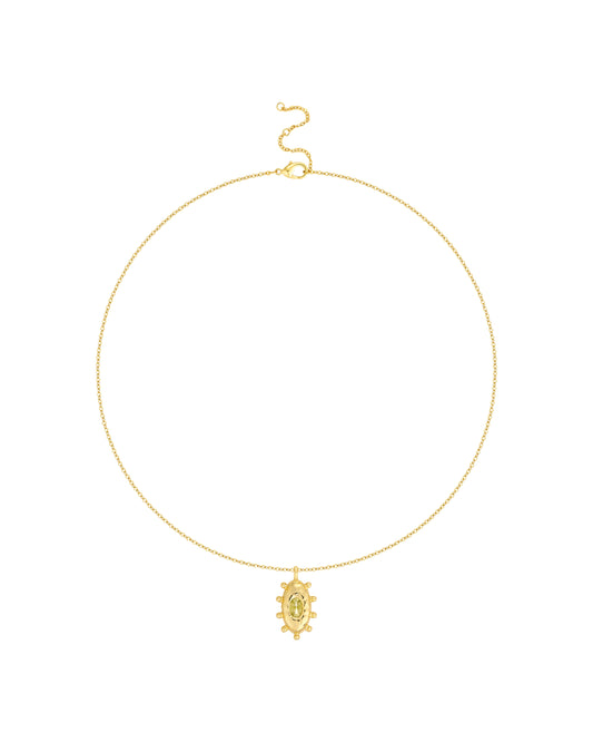 Coral Peridot Gold