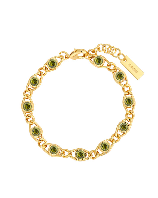 Coralie Peridot Gold Bracelet