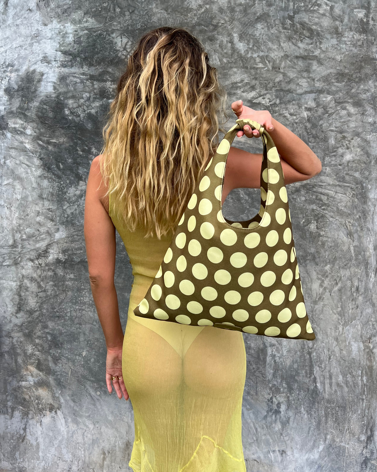 Polka Yellow Handbag