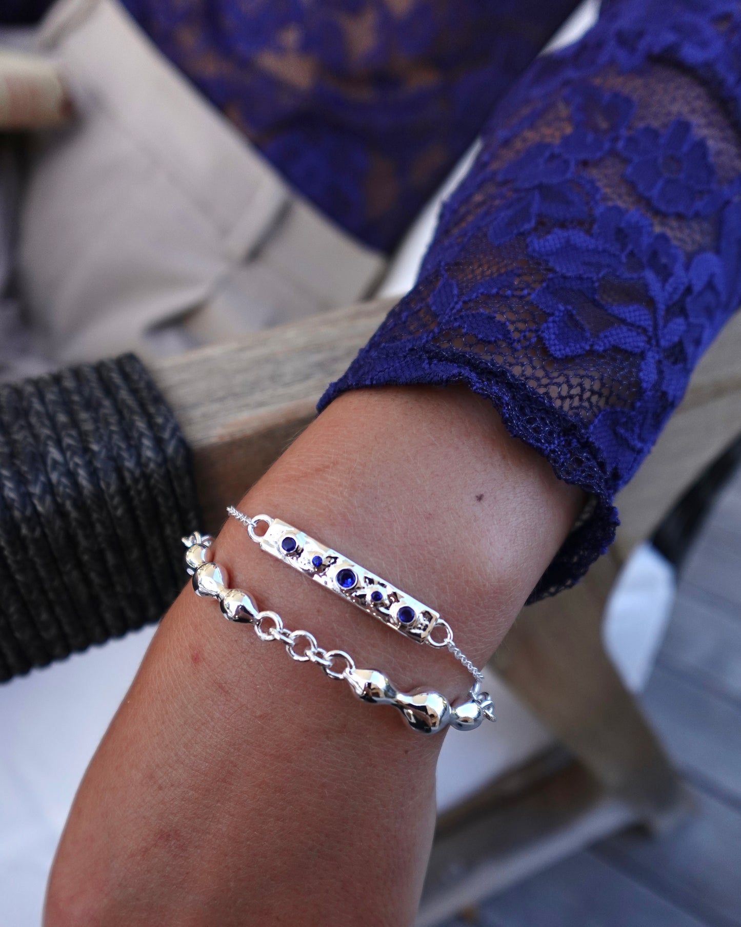 Glossy Silver Bracelet