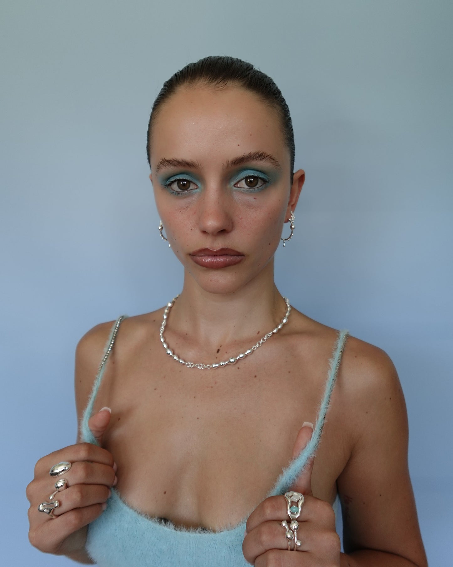 Glossy Silver Necklace