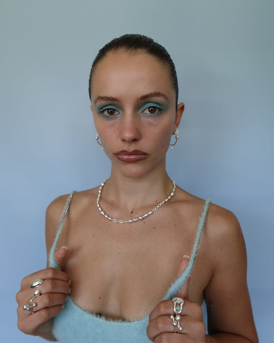 Glossy Silver Necklace