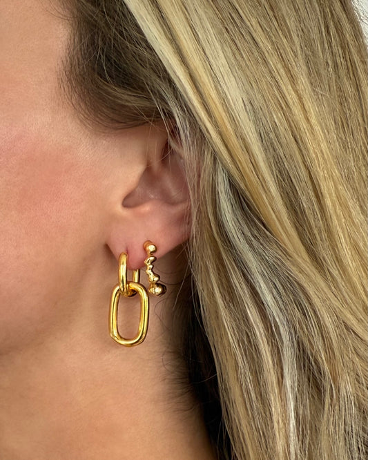 Ripple Gold Earrings