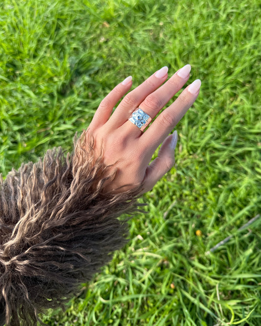 Bloop Silver Ring