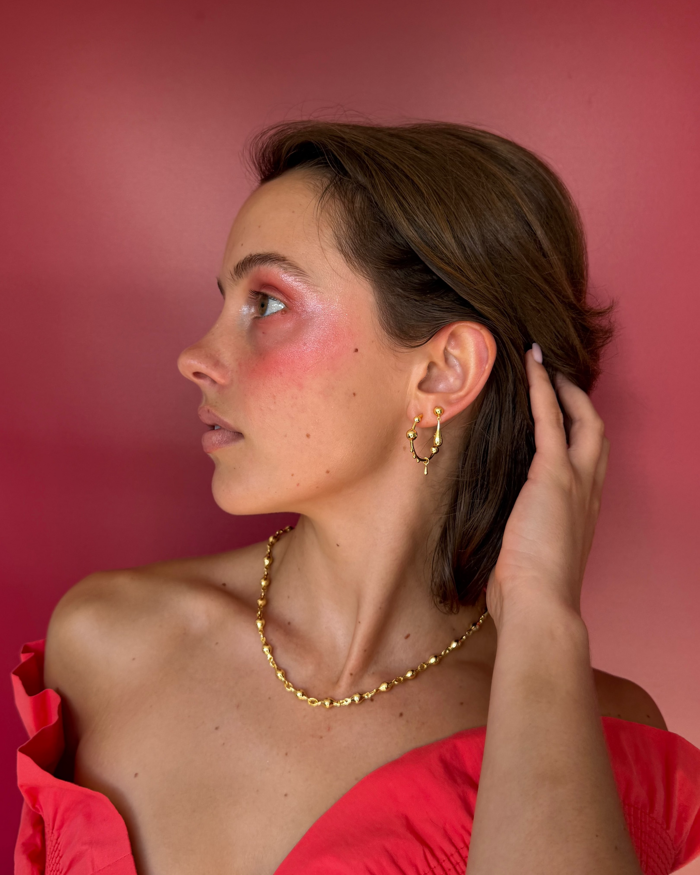 Bubble Gold Necklace