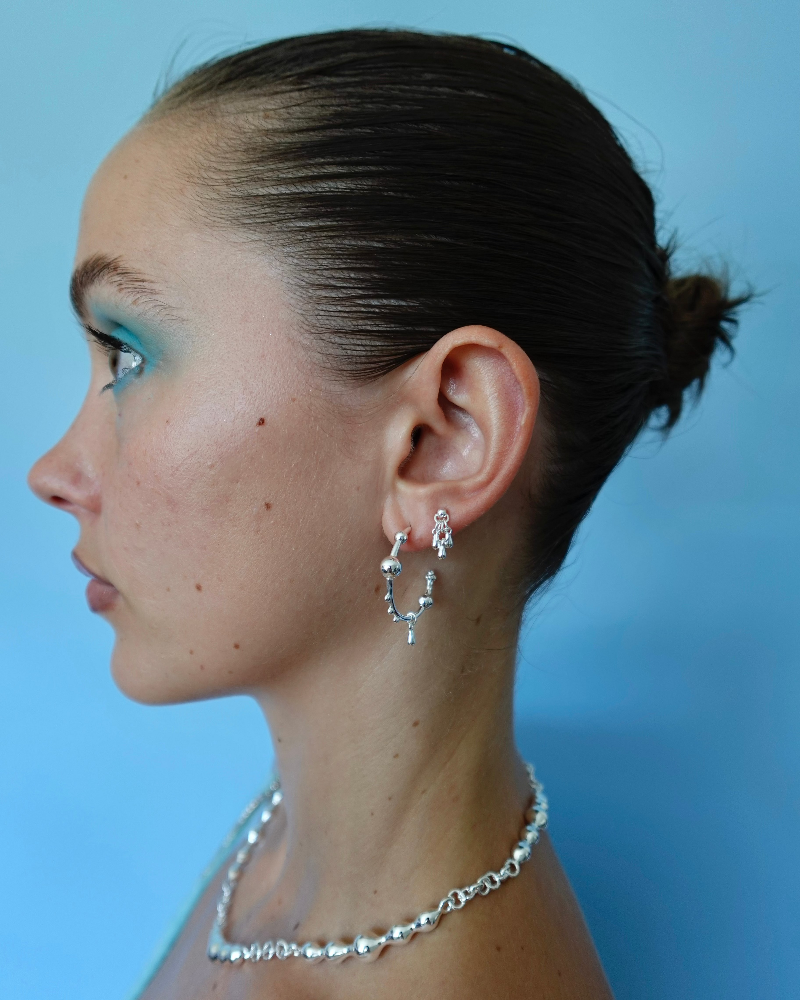 Saffron Silver Earrings