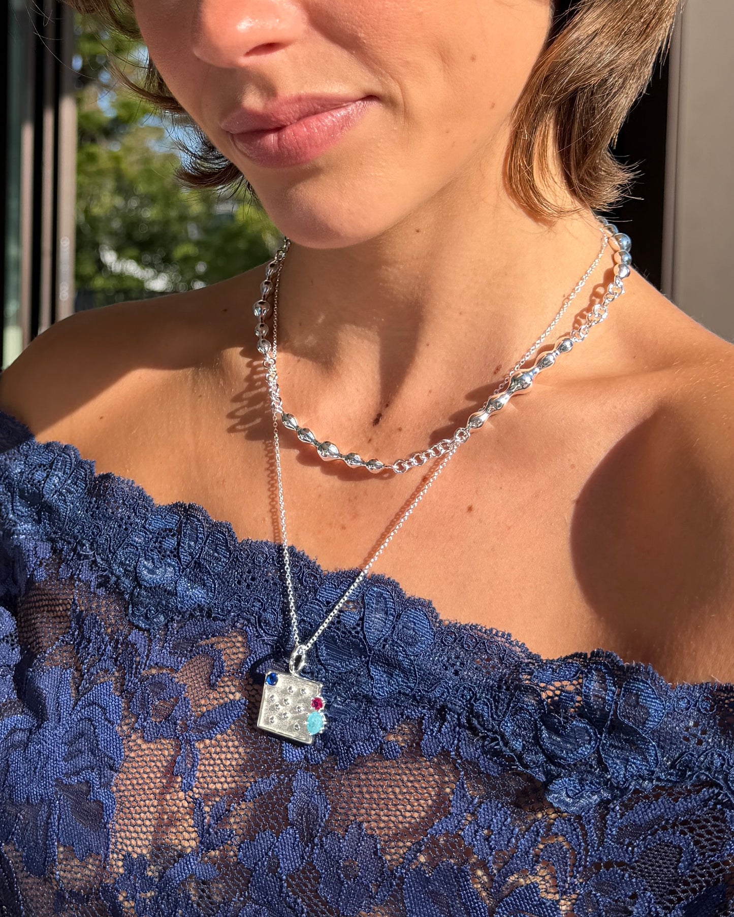 Glossy Silver Necklace