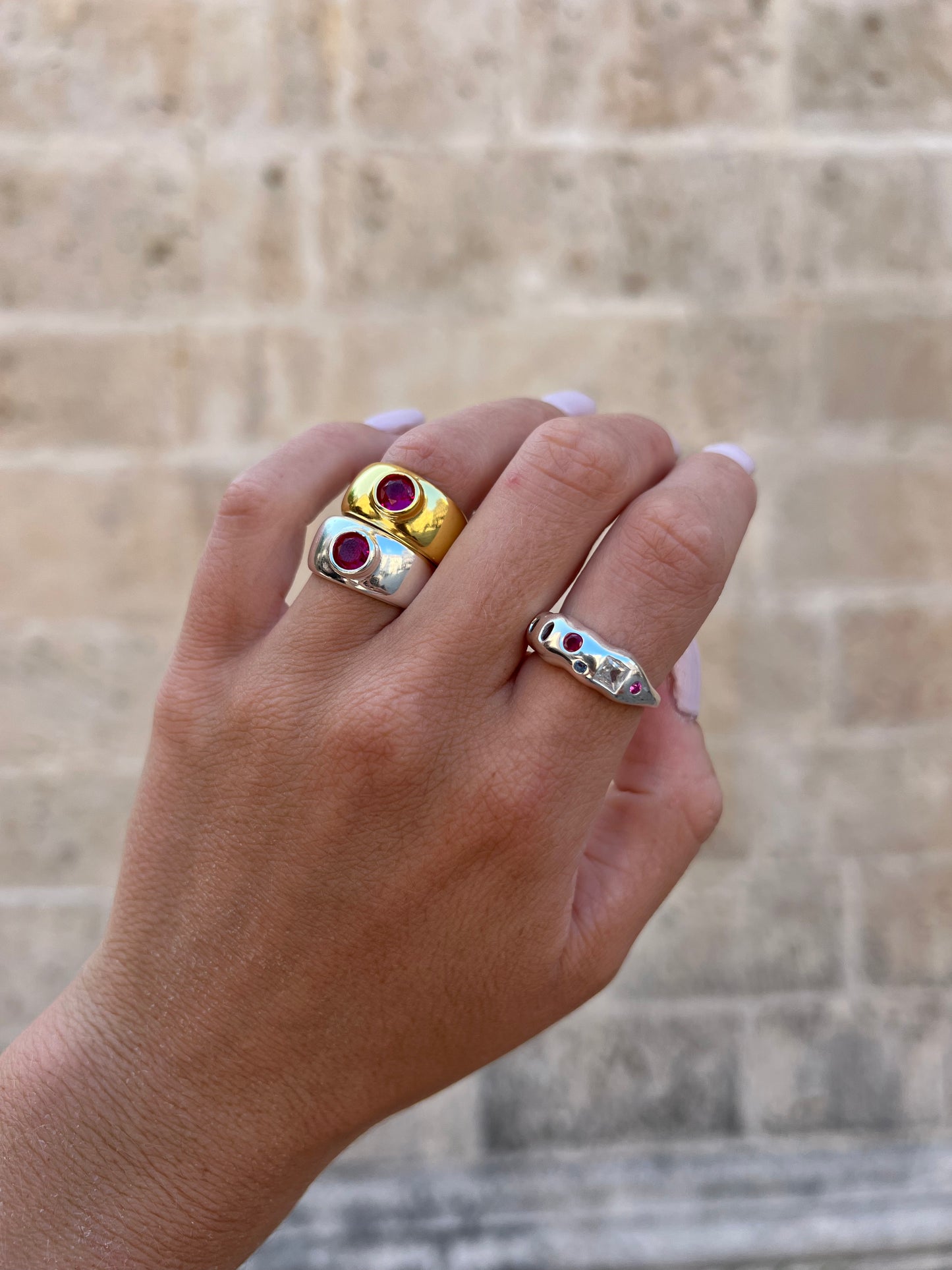 Mosaic Silver Ring