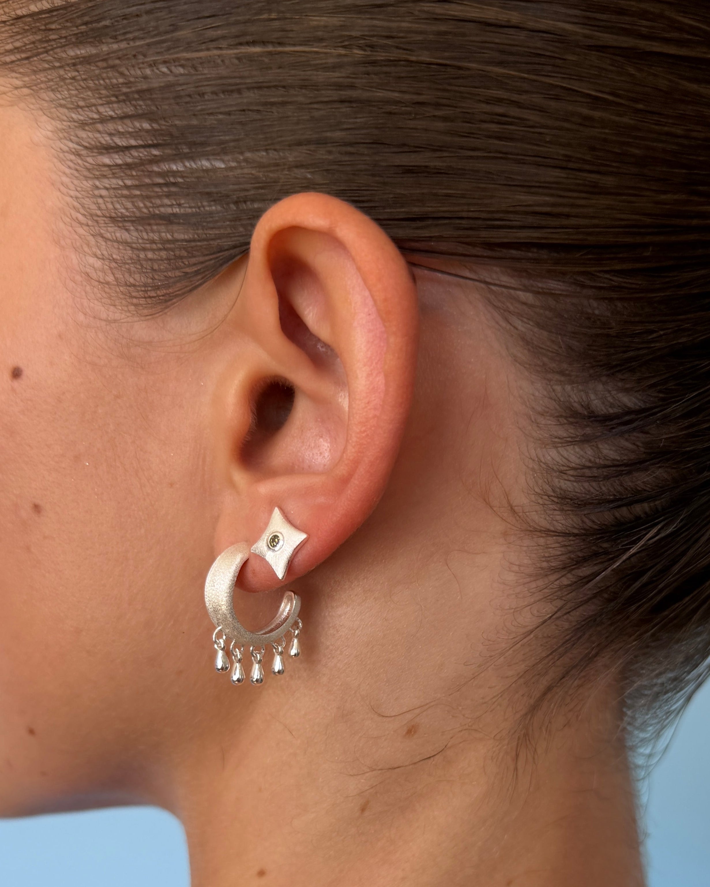 Droplet Silver Earrings