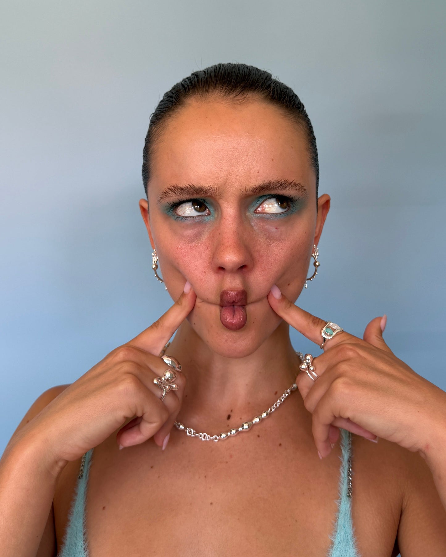 Glossy Silver Necklace