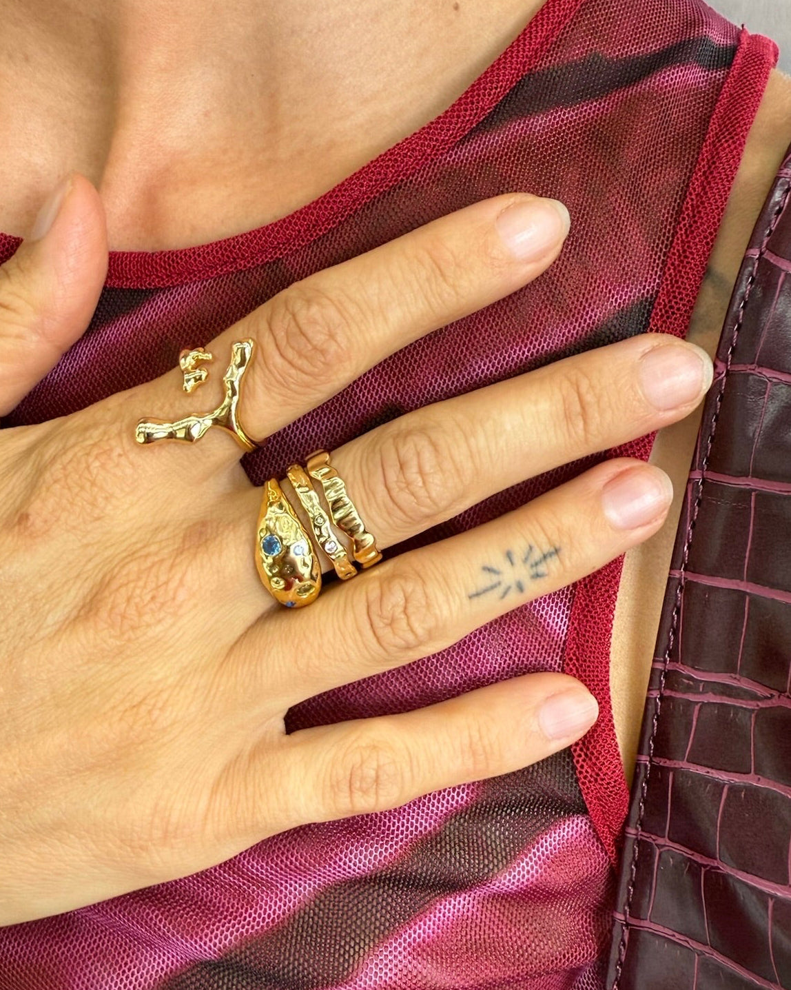 Vermillion Gold Ring