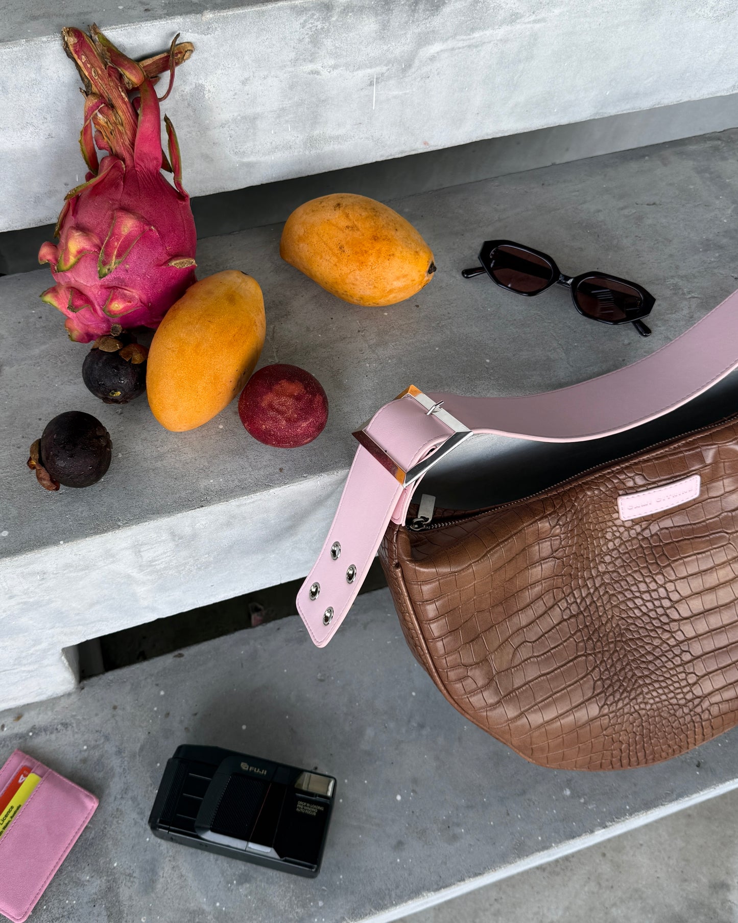 Chonky Choc & Pink Handbag