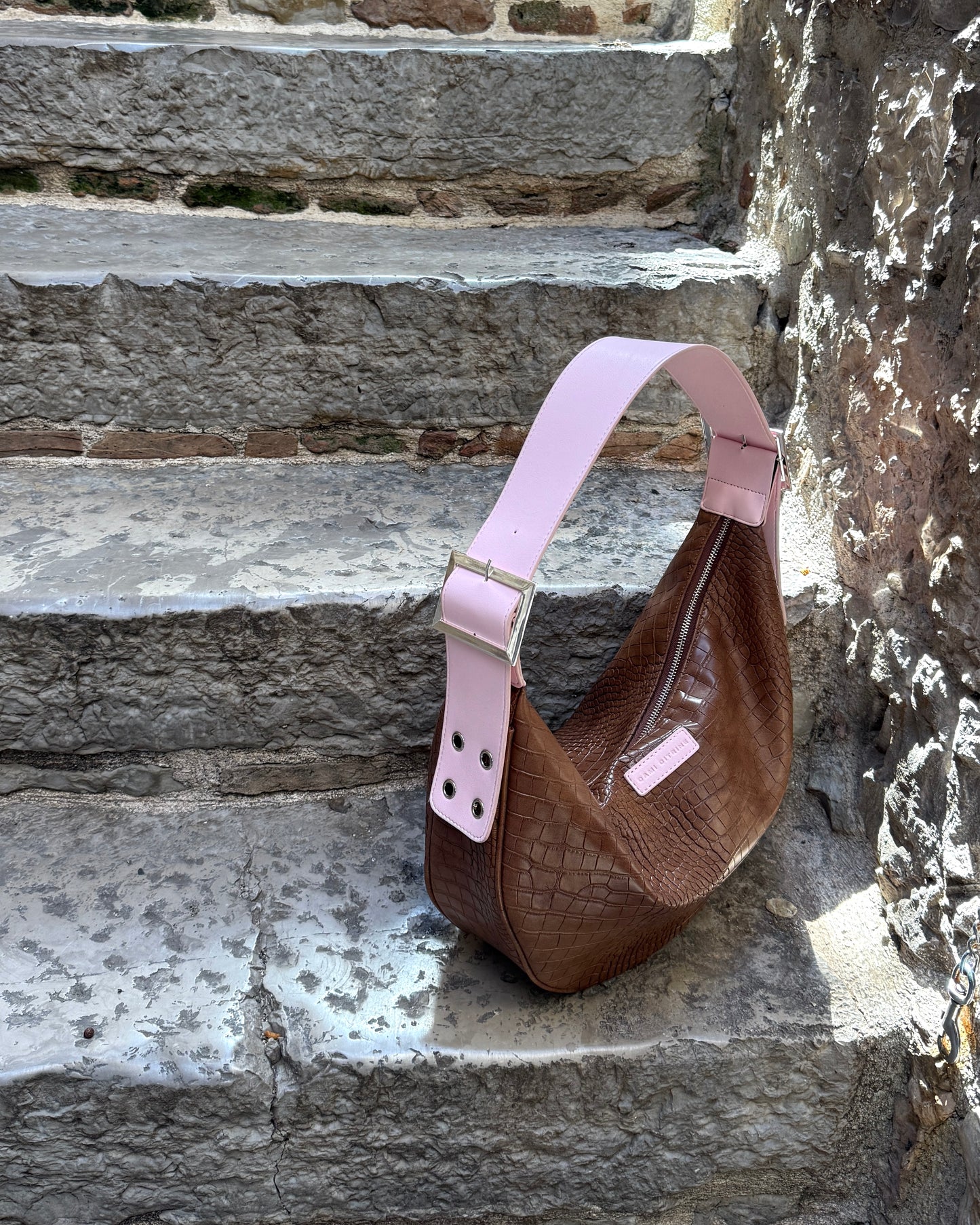 Chonky Choc & Pink Handbag