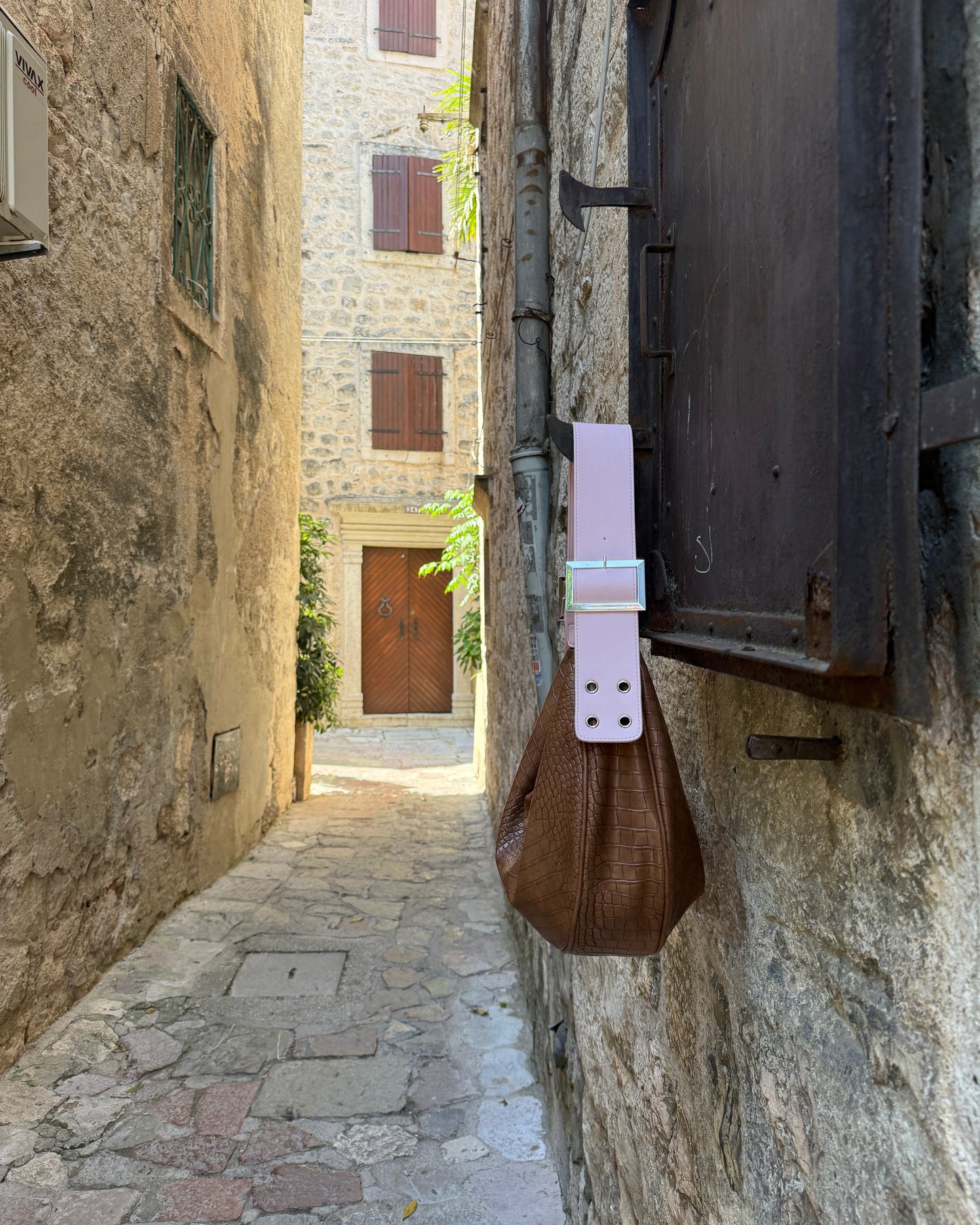 Chonky Choc & Pink Handbag