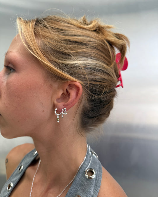 Loxxey Small Silver Earrings