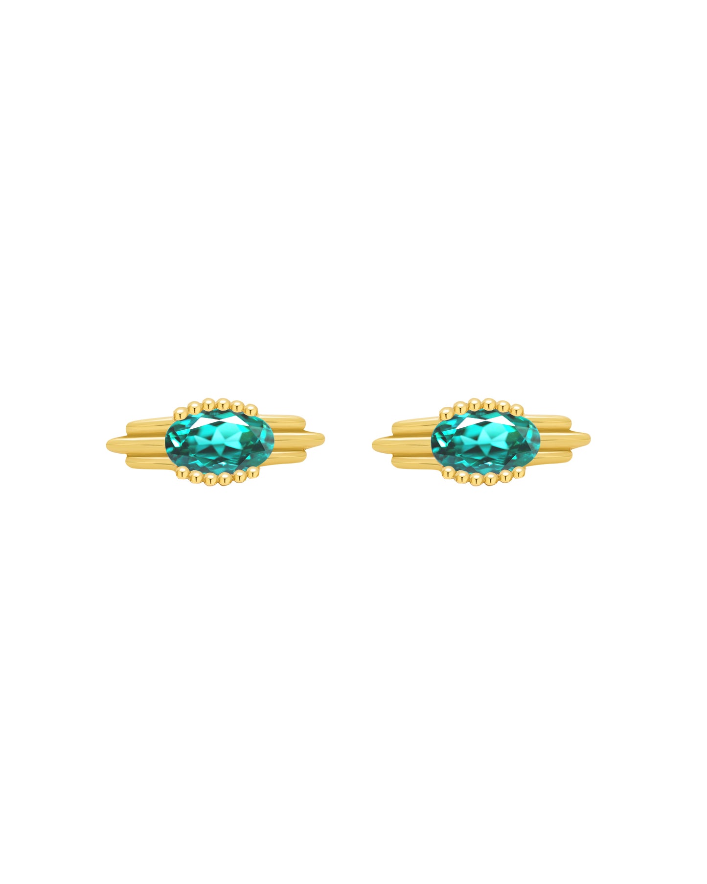 Kiki Gold Teal Earrings