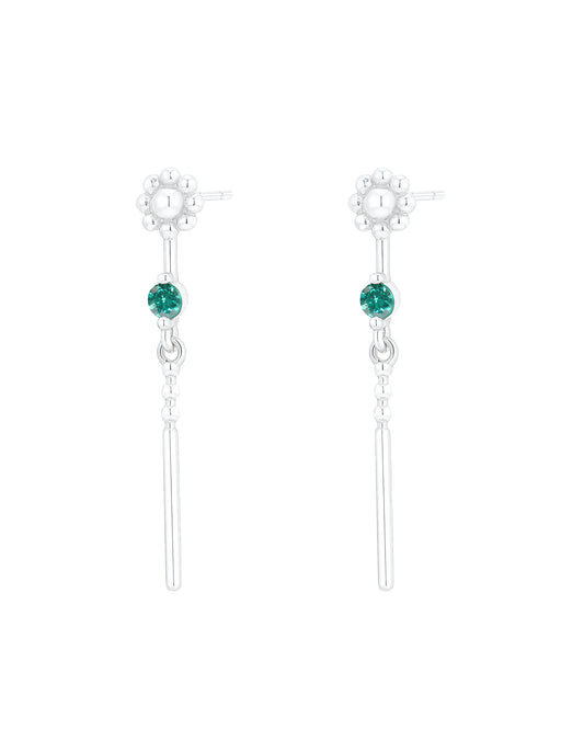 Quinn Silver Teal Earrings