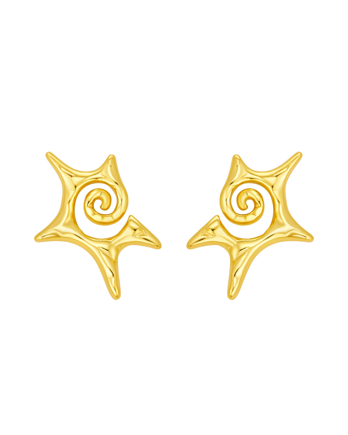 Burst Large Gold Earrings