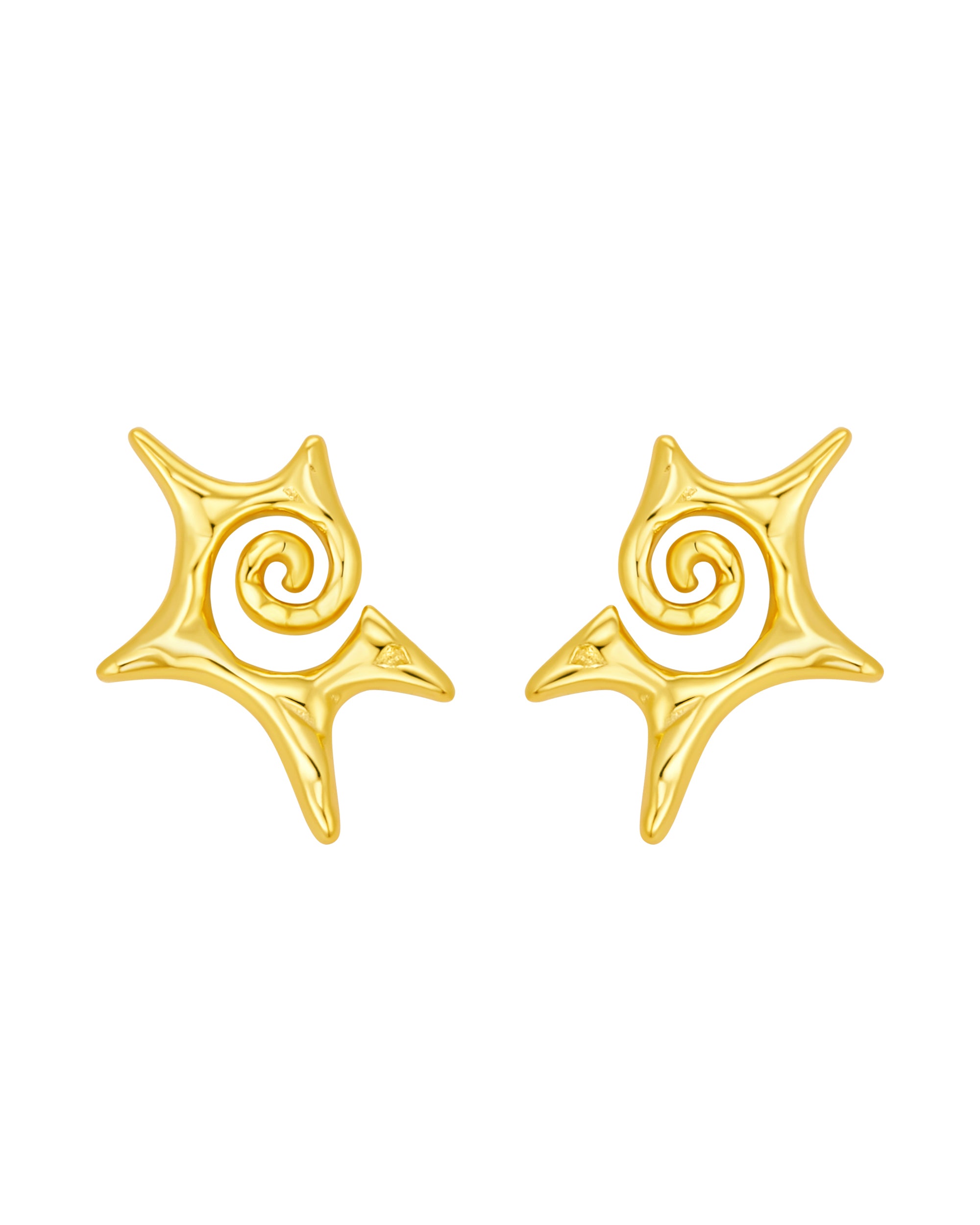 Burst Large Gold Earrings