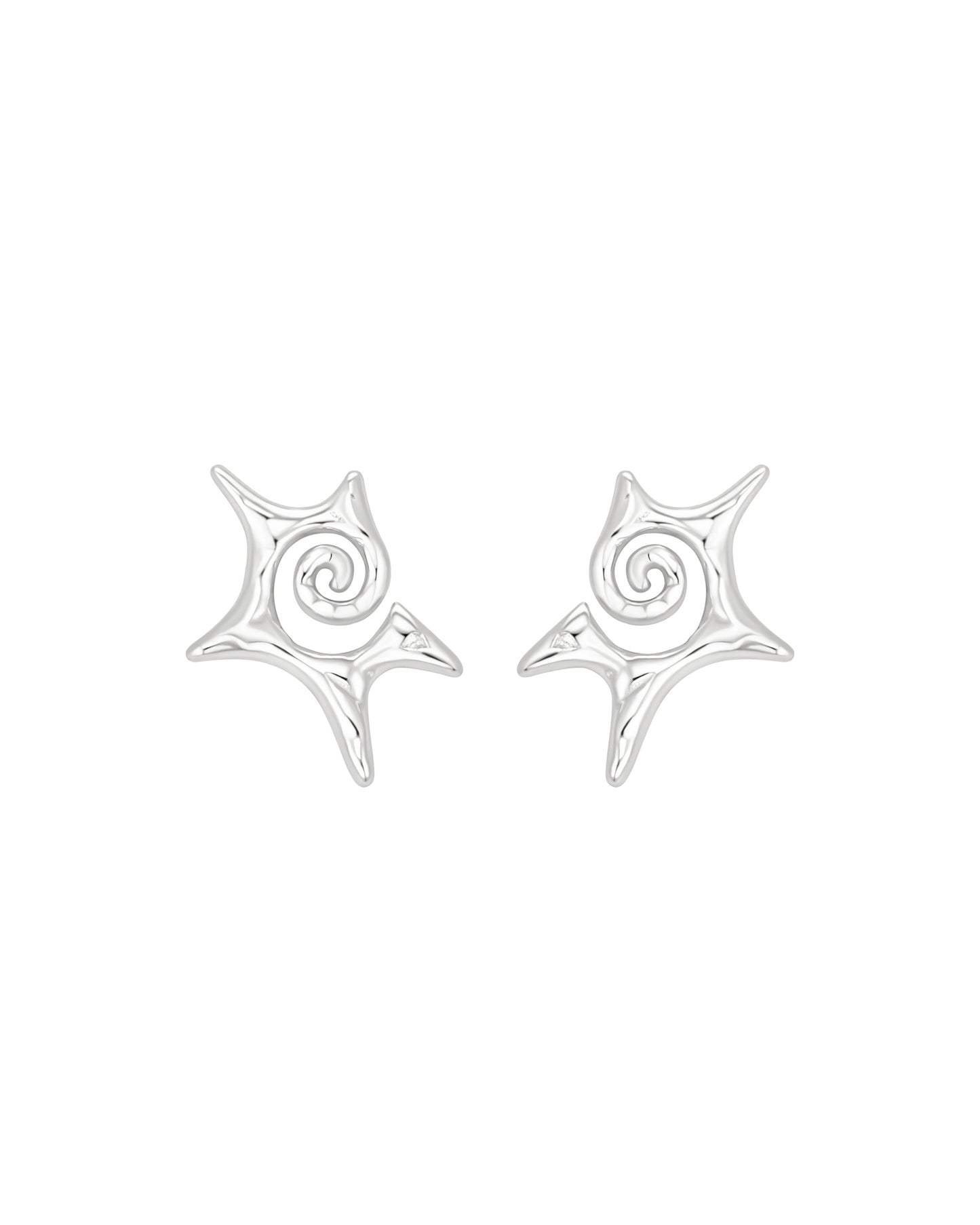 Burst Small Silver Earrings