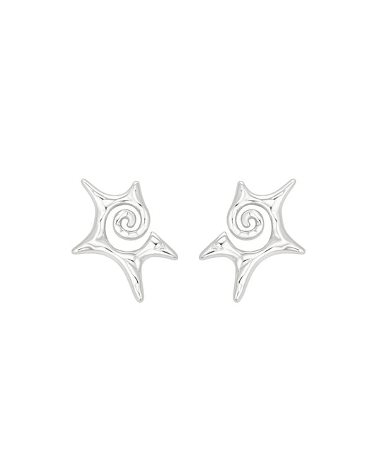 Burst Small Silver Earrings
