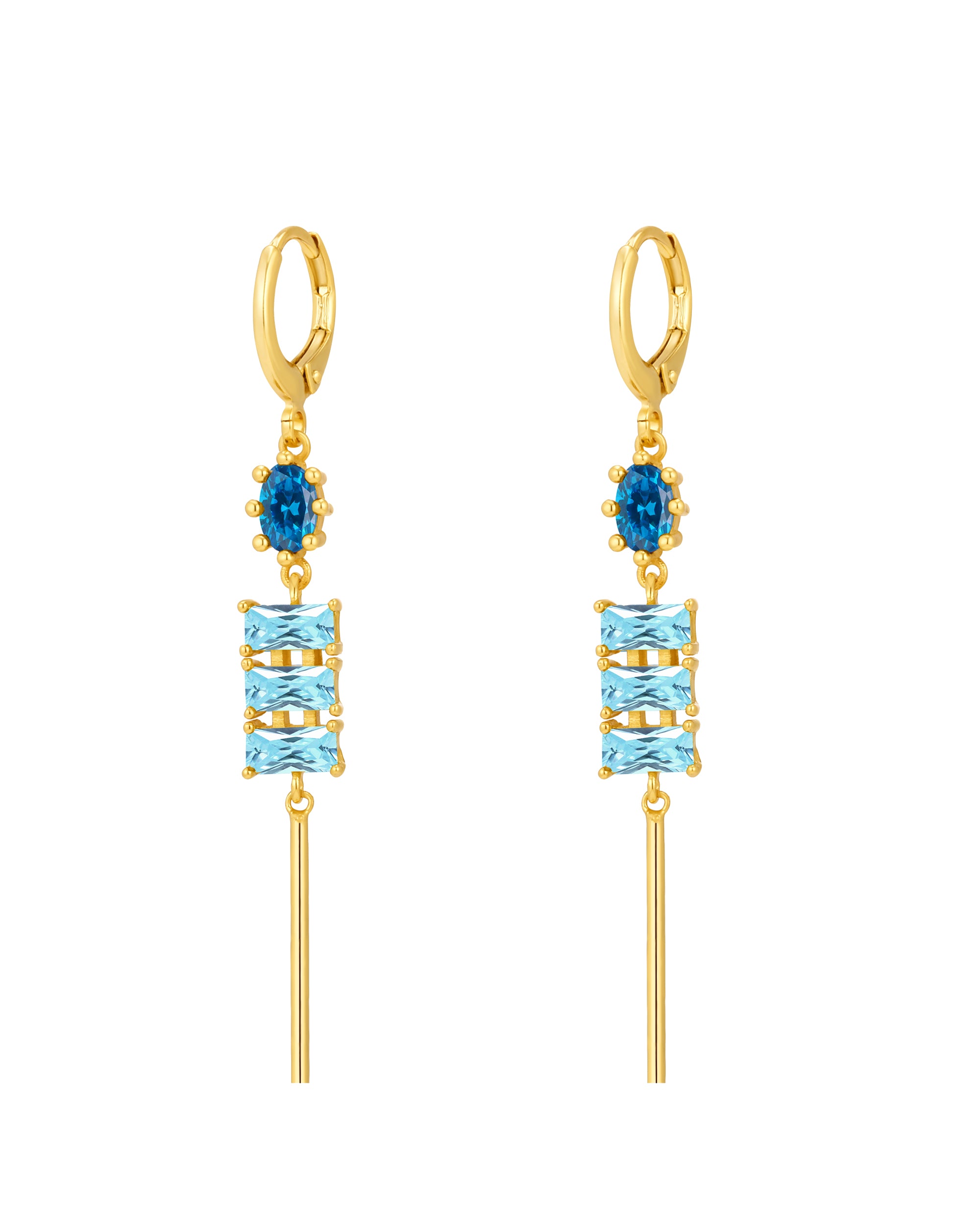 Winslet Gold Blue Earrings