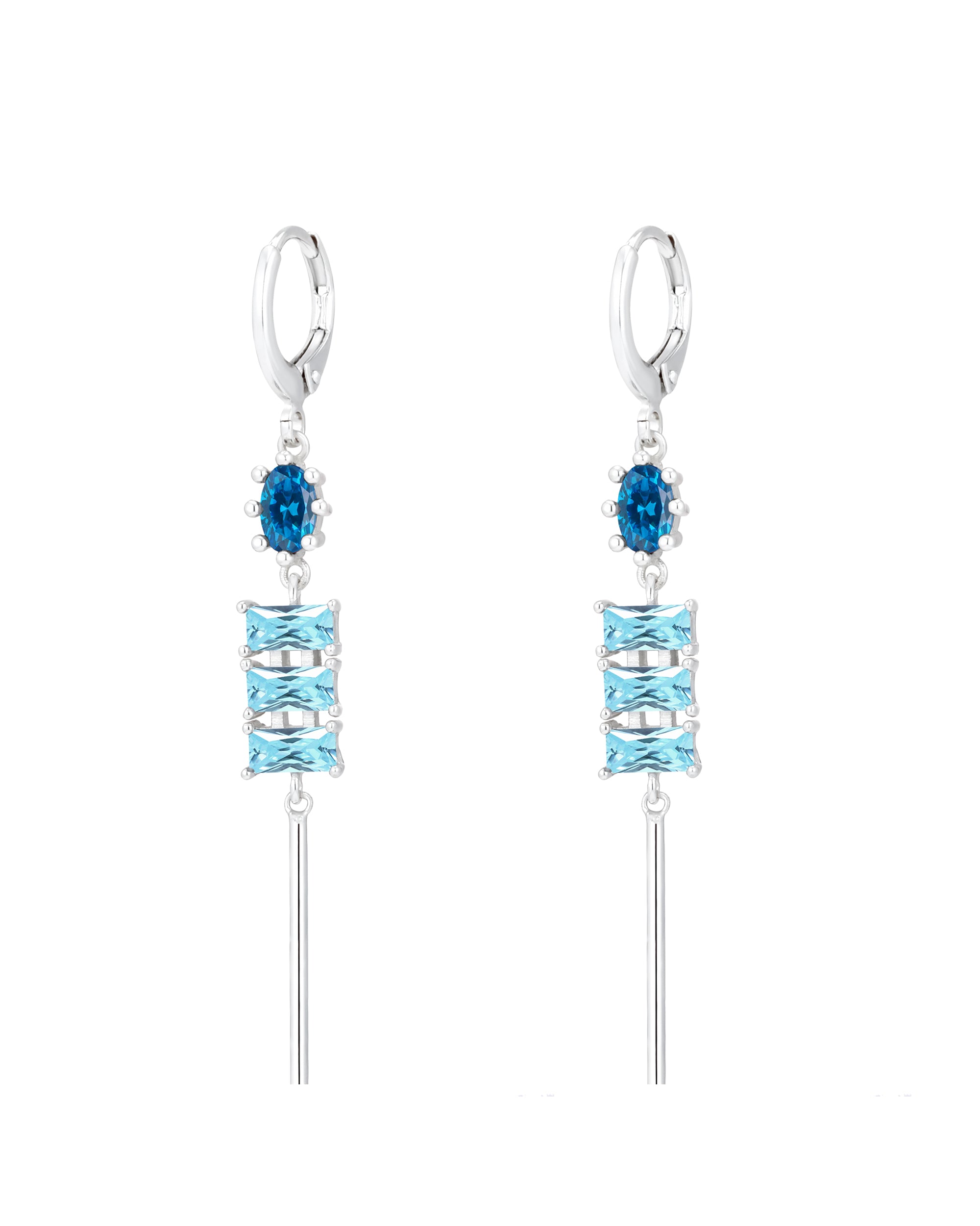 Winslet Silver Blue Earrings