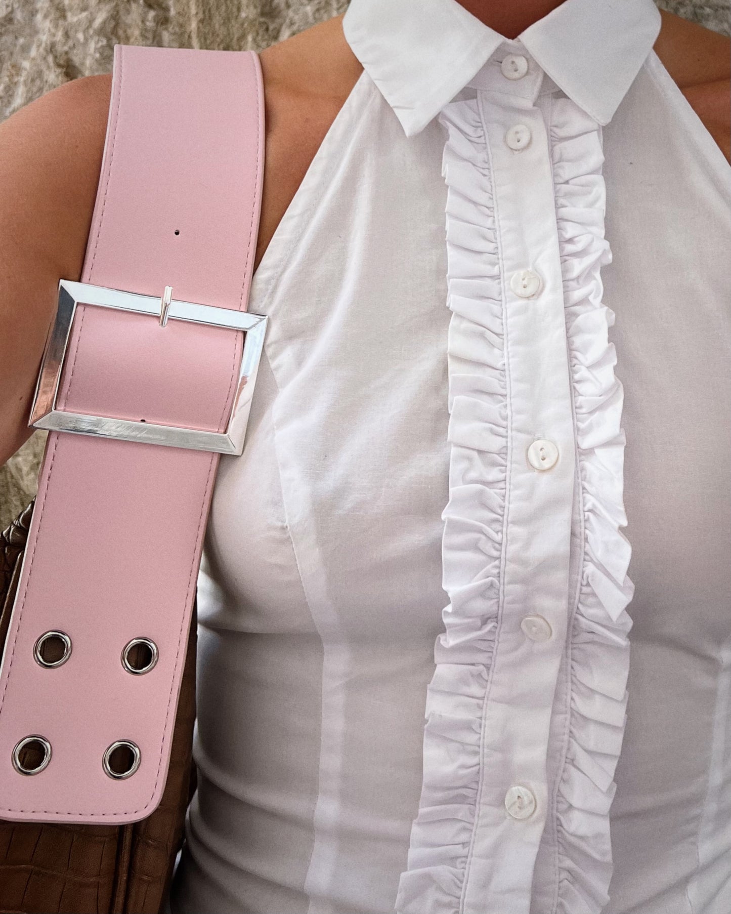 Chonky Choc & Pink Handbag