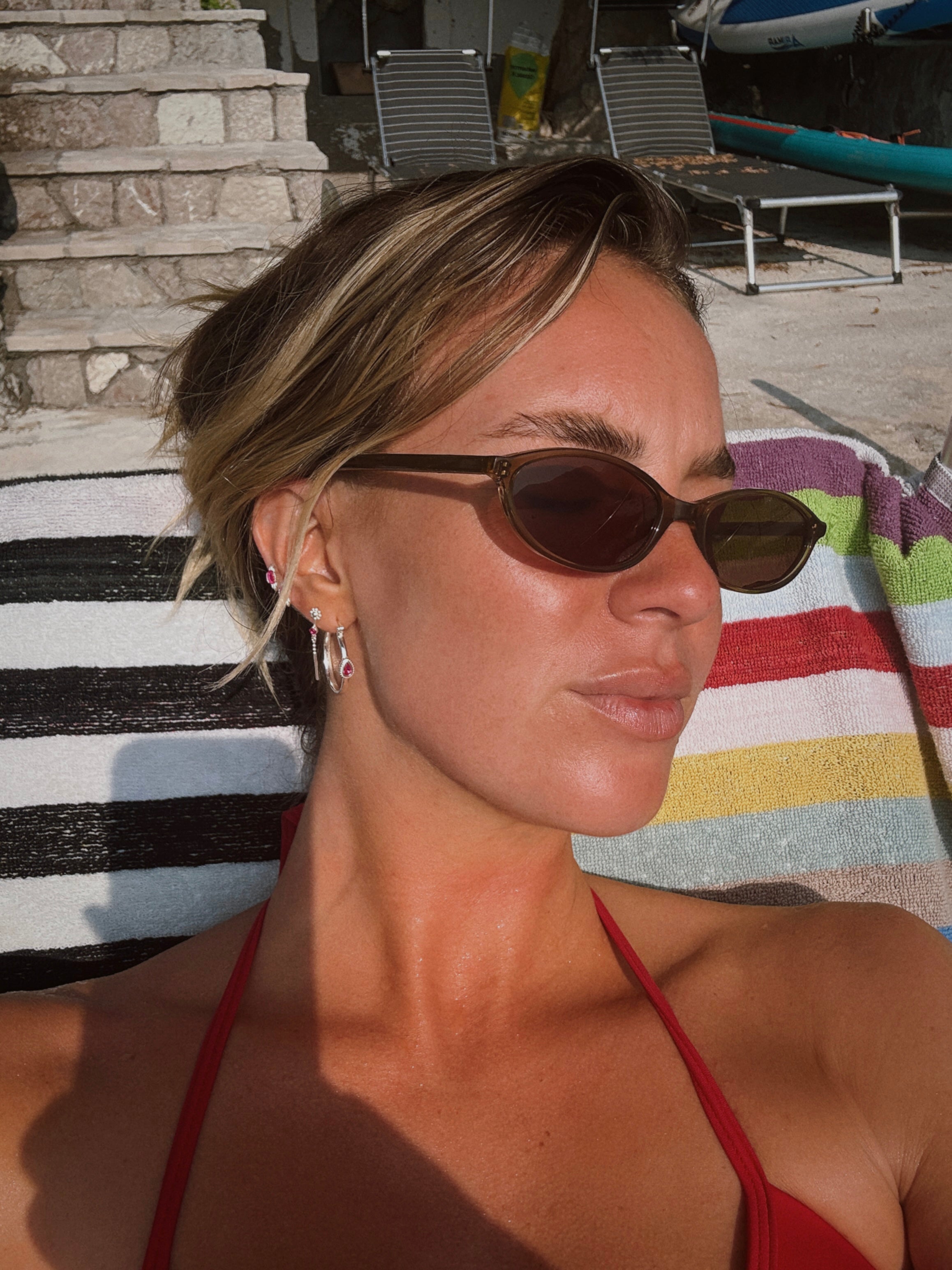 Quinn Silver Crimson Earrings