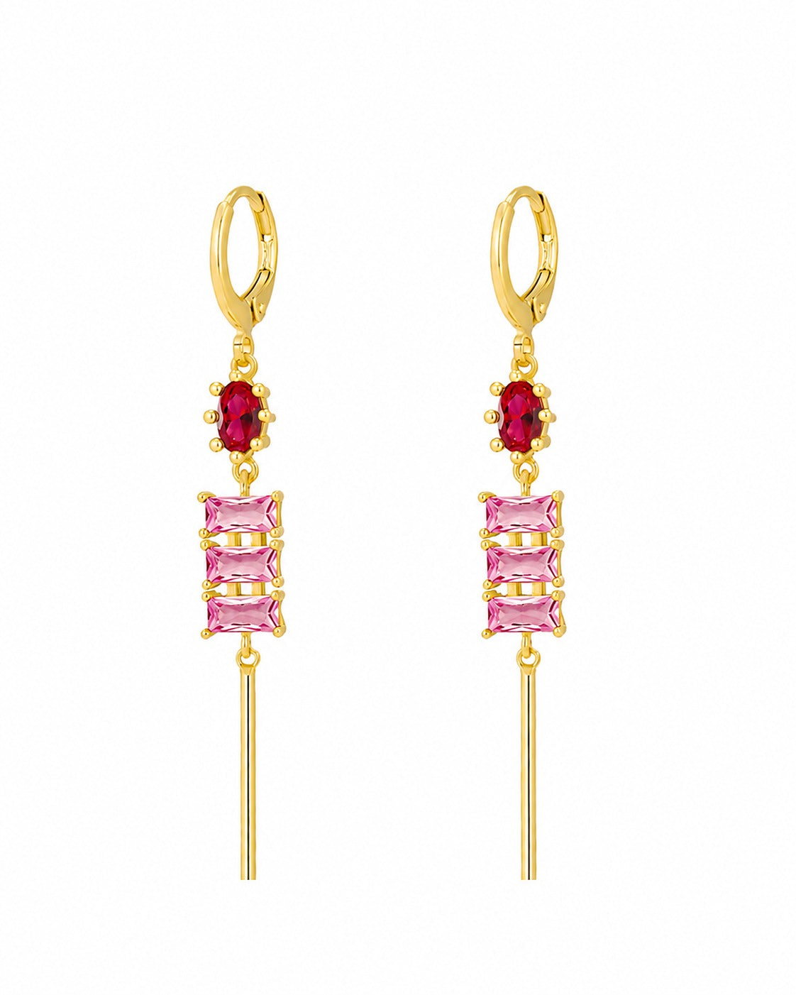 Winslet Gold Pink Earrings